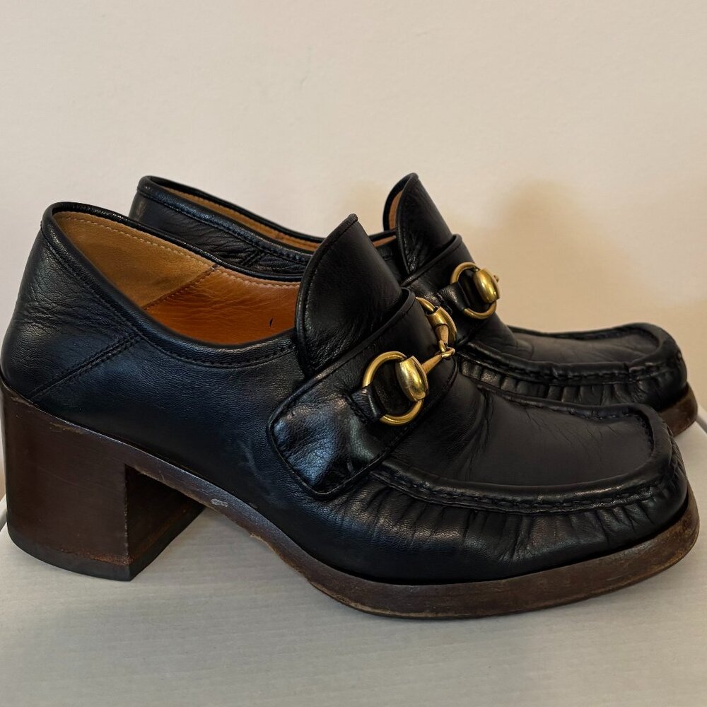 Gucci 1955 Horsebit Accent Leather Pumps Size 36 (size 6)